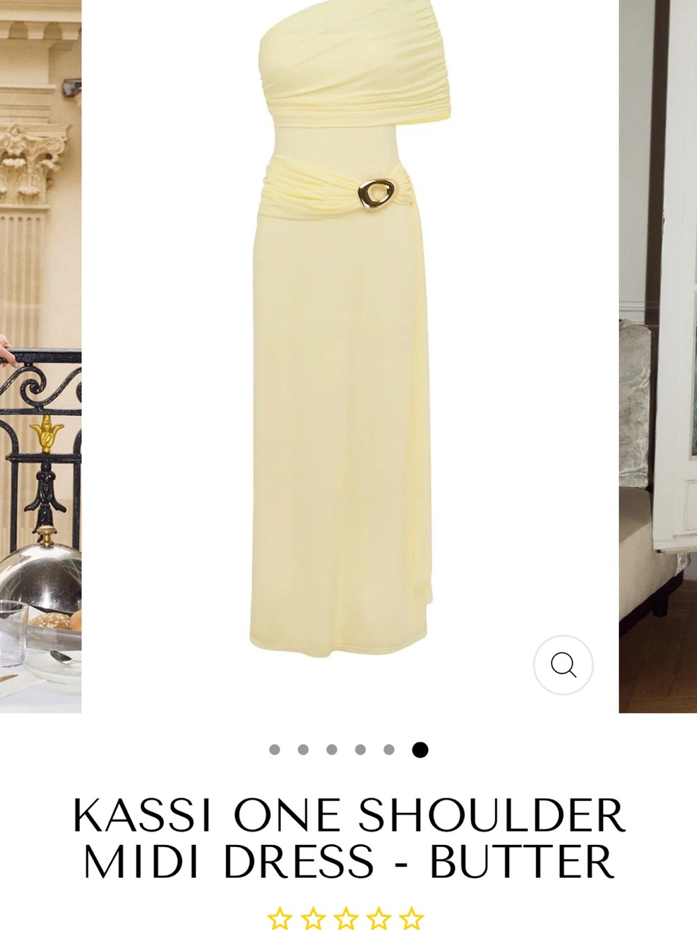 Jaus Kassi One-Shoulder Maxi Dress in Butter Yellow-Never been worn